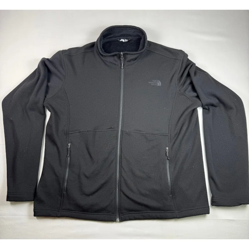 The North Face Mens Full Zip Lined Softshell Jacket Black XXL Performance